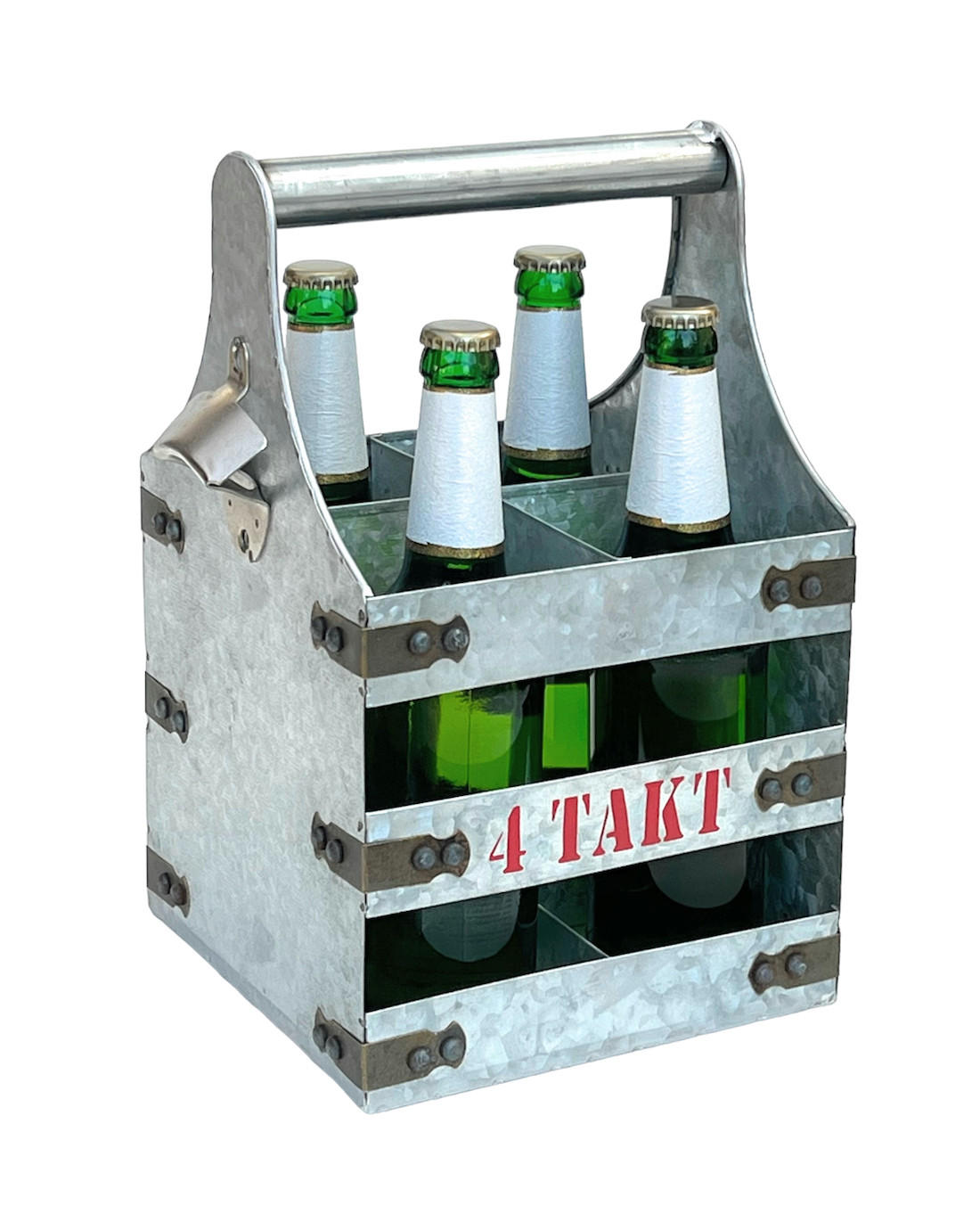 DanDiBo Bierträger Silber 22x33x20 cm