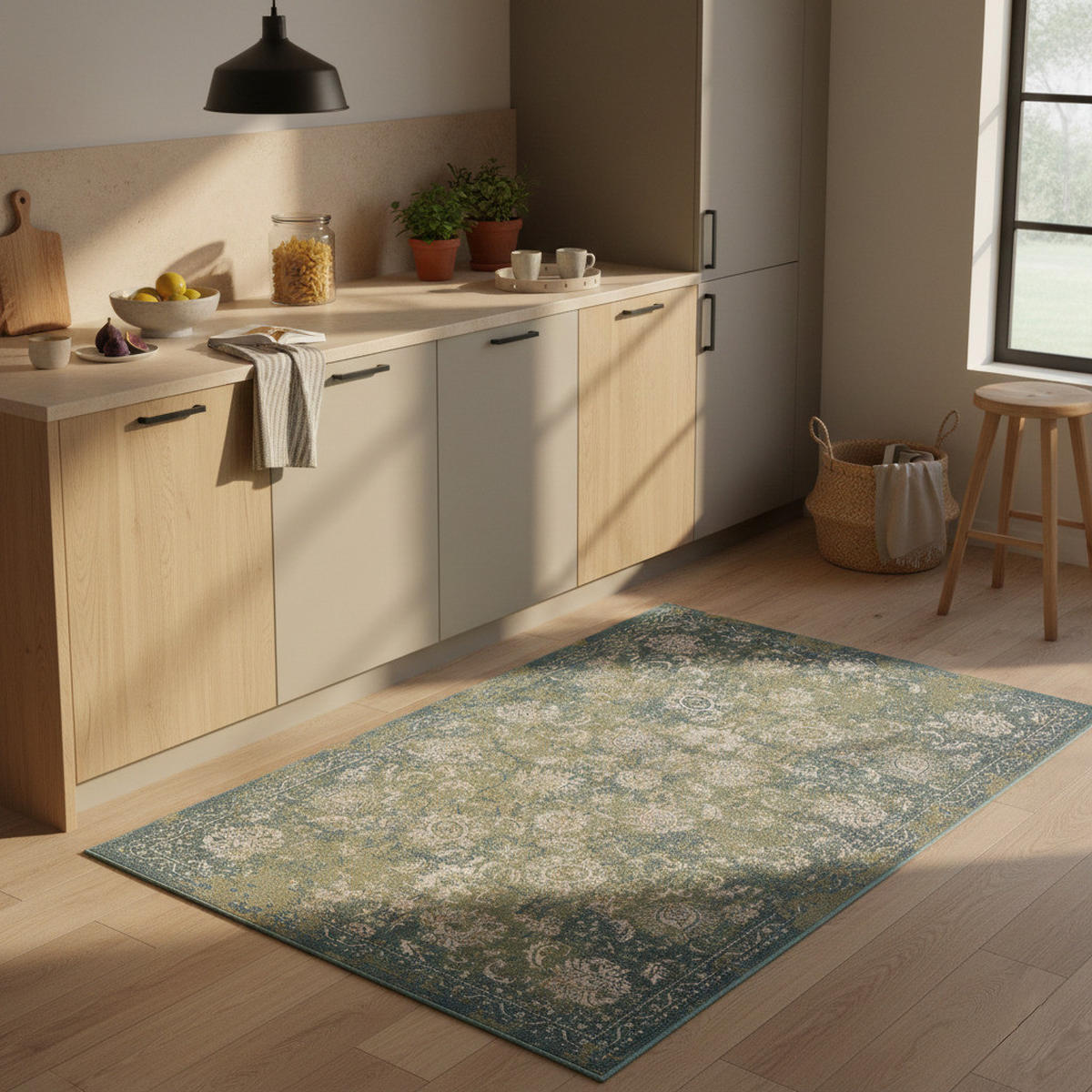 INDOOR OUTDOOR TEPPICH LAGOS VINTAGE - Petrol, Textil (160/230cm) - Pergamon