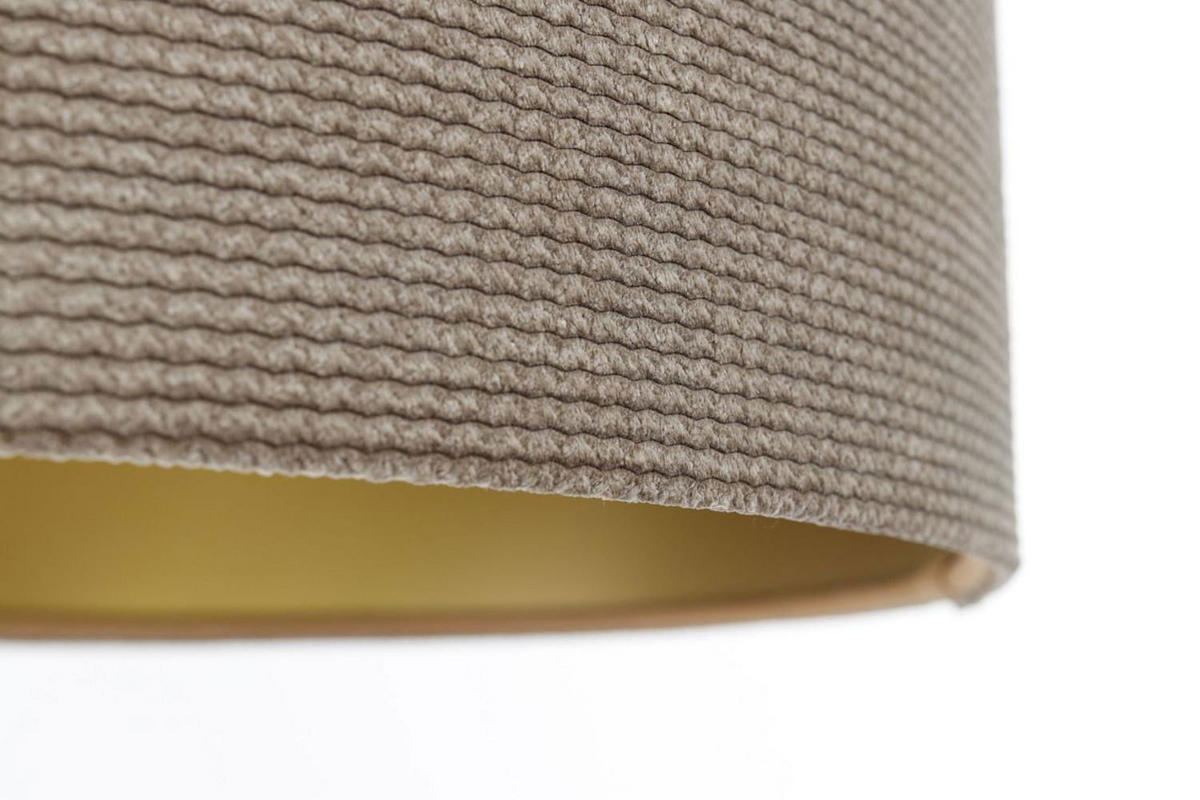 HÄNGELEUCHTE Beige 50/25 cm - Beige/Goldfarben, Kunststoff (50/0.6/25cm) - ONZENO