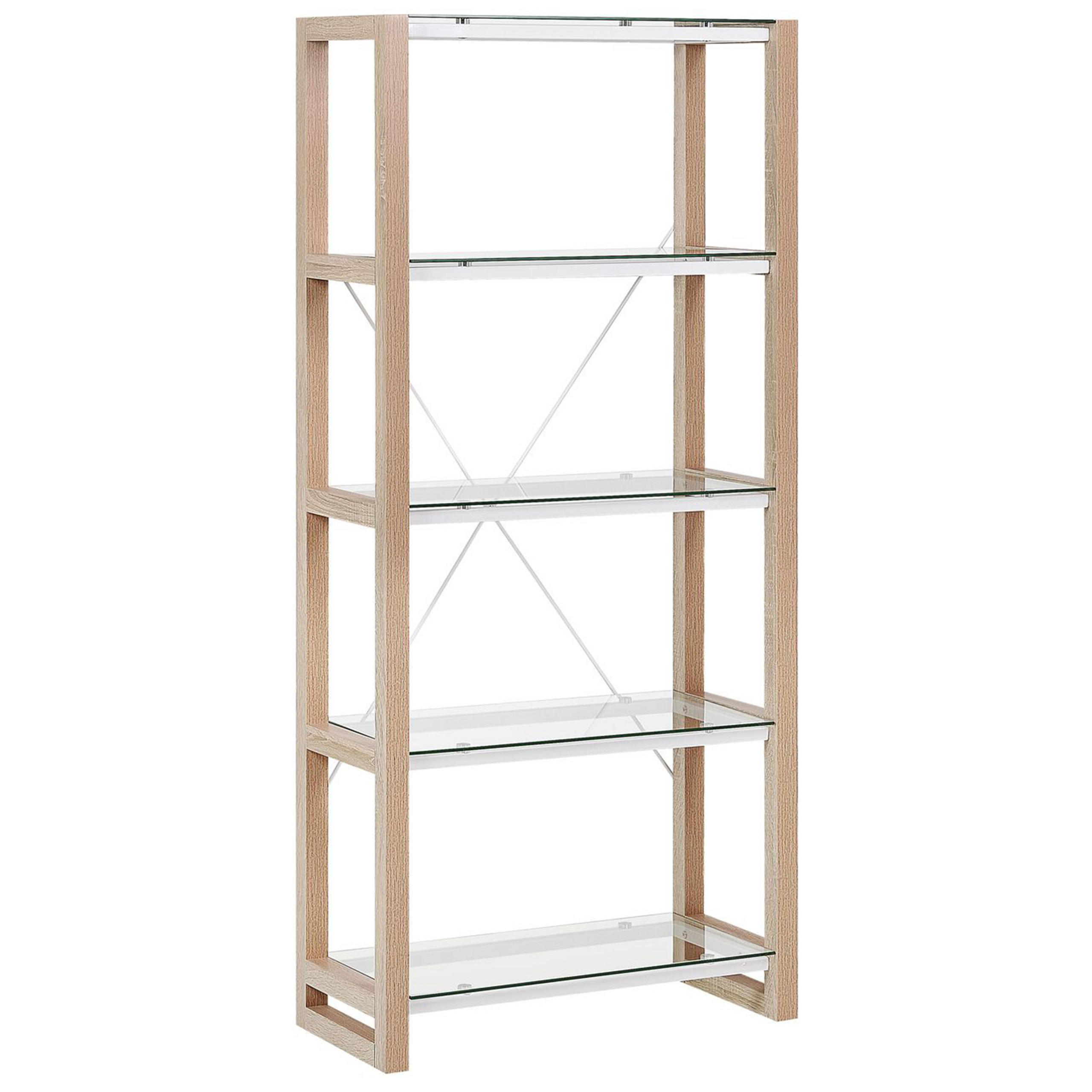 BÜCHERREGAL 4 Fächer Jenks - Weiß, Holzwerkstoff (68/152/30cm) - Beliani