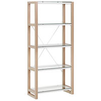BÜCHERREGAL 4 Fächer Jenks - Weiß, Holzwerkstoff (68/152/30cm) - Beliani