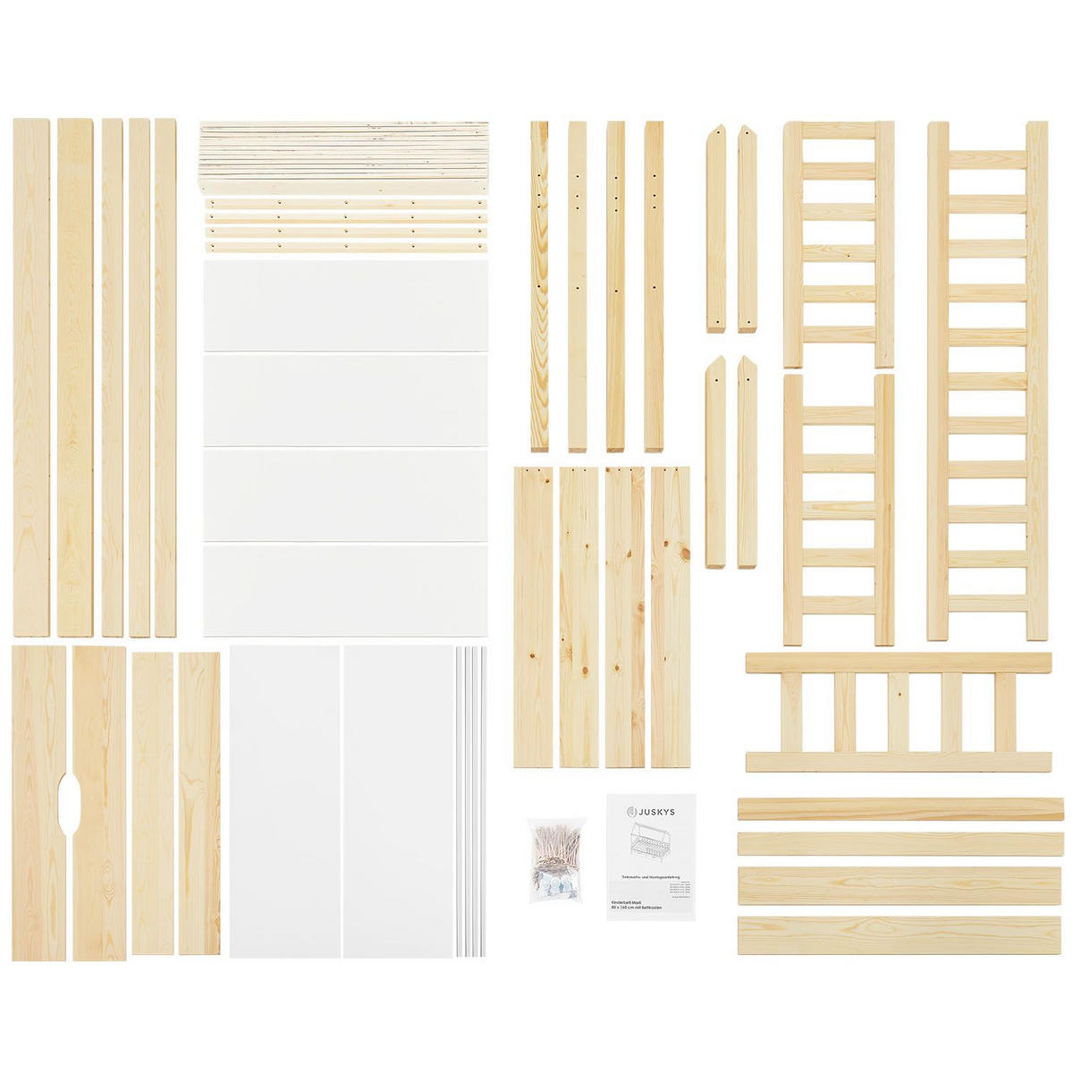 KINDERBETT Marli natur 80x160 cm mit Bettkasten - Naturfarben, Holz (80/160cm) - Juskys