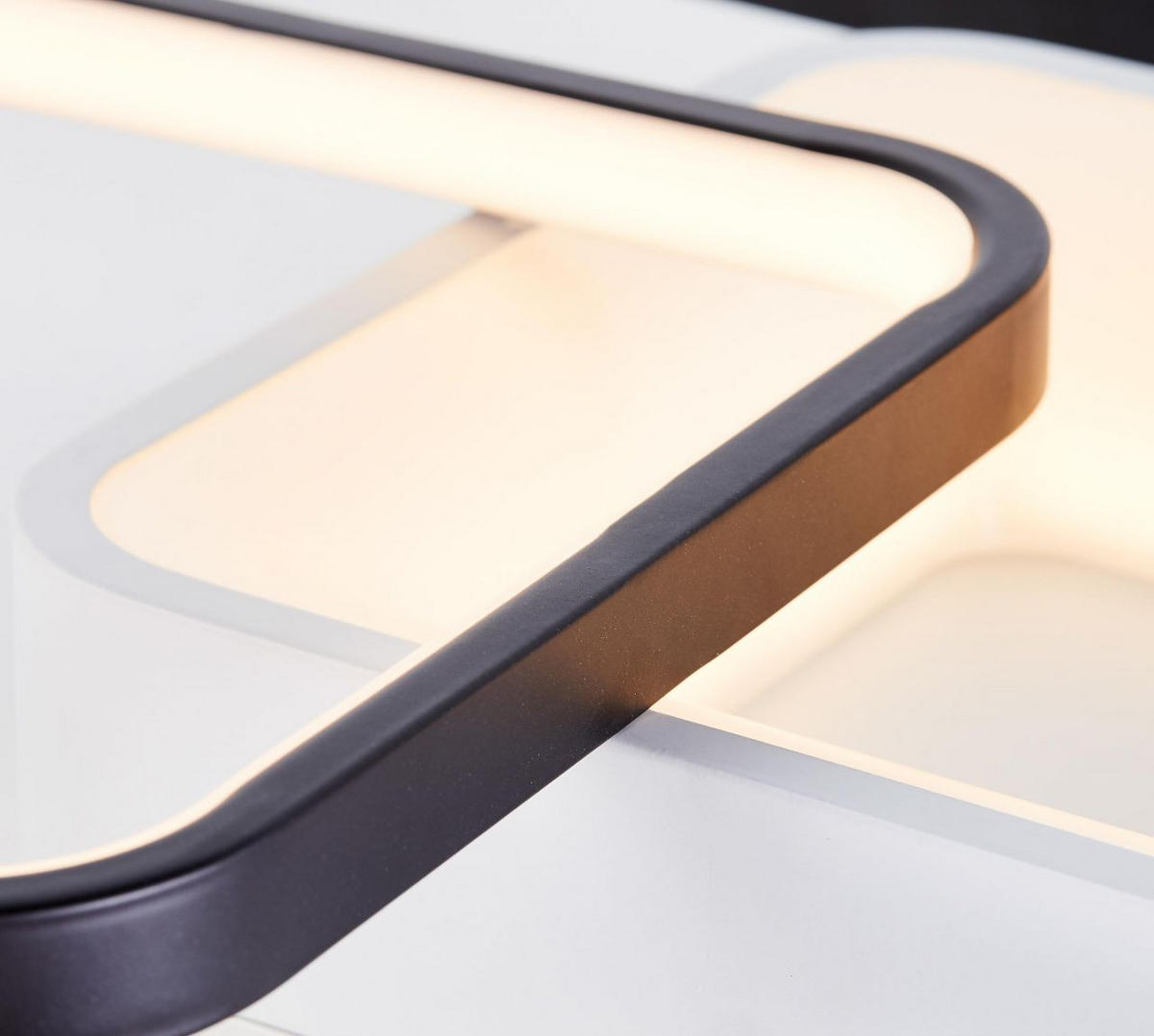 DECKENLEUCHTE Cava G99384/75 - Schwarz, Metall (40/40/11.5cm) - Brilliant