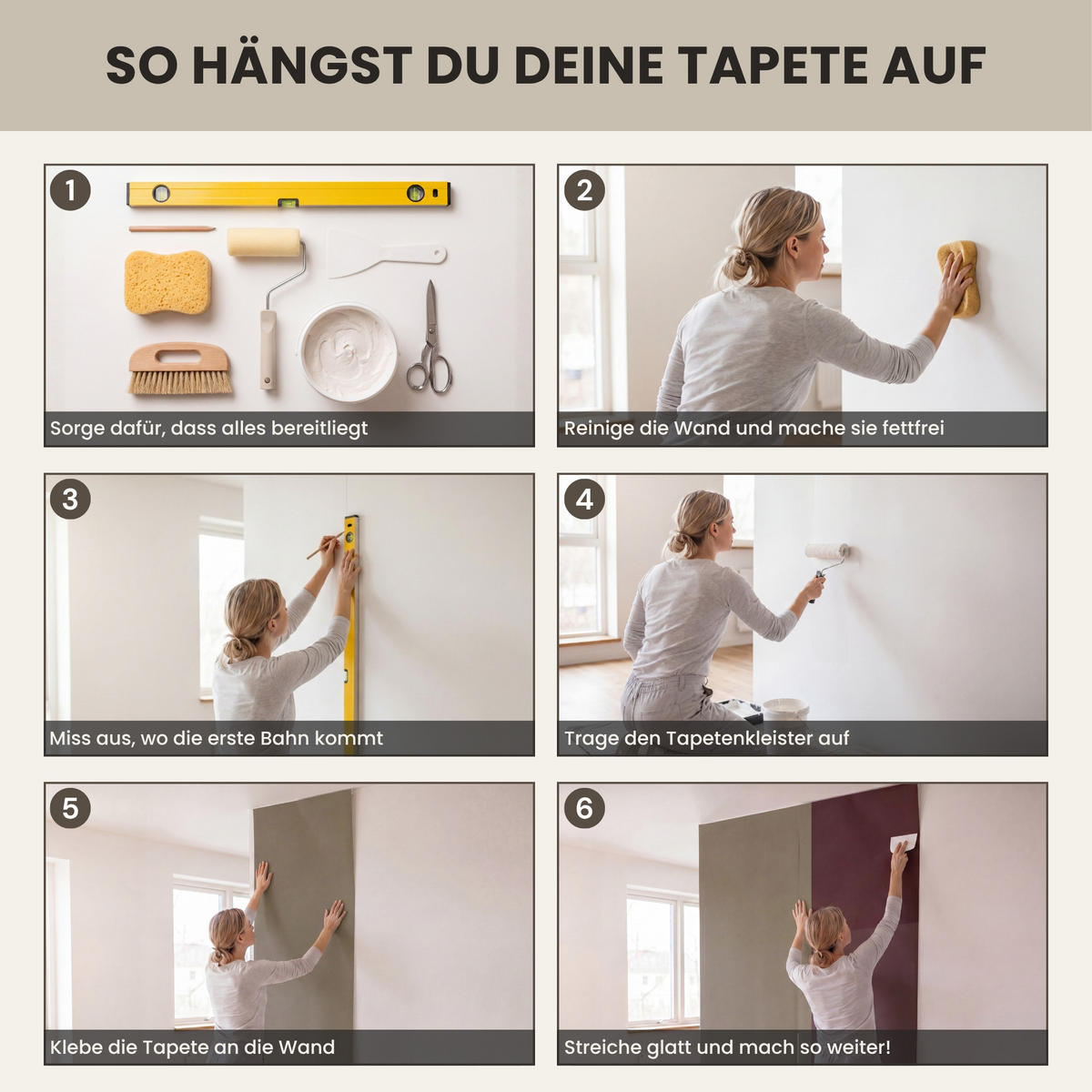 TAPETE - Unis - Abstrakt - Bordeaux - Linien - 100x280 cm - Multicolor, Papier (100/280cm) - OnlyWow