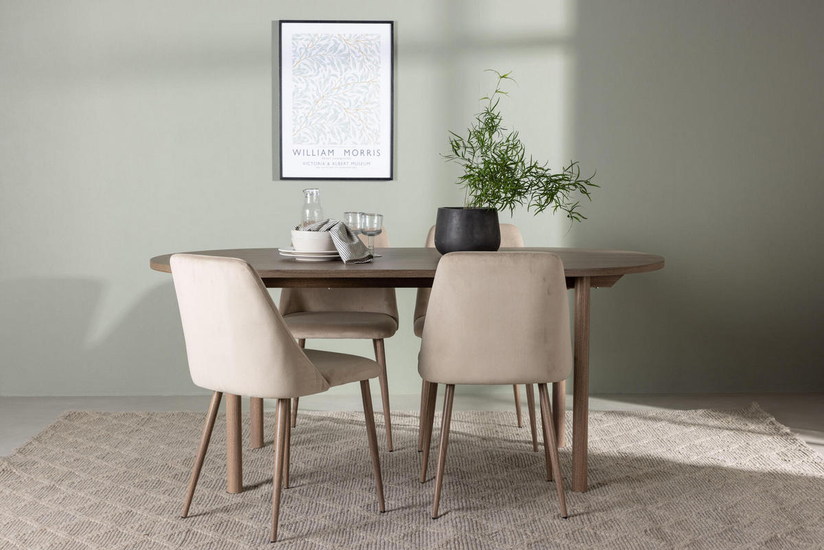 ESSTISCH ANDY Braun 75x180x75 cm - Braun, Holzwerkstoff (180/75/75cm) - FURNLUX