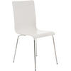BESUCHERSTUHL PEPE 87x43x47 cm Weiß Holz Metall - Weiß, Metall (43/87/47cm) - DELUKE