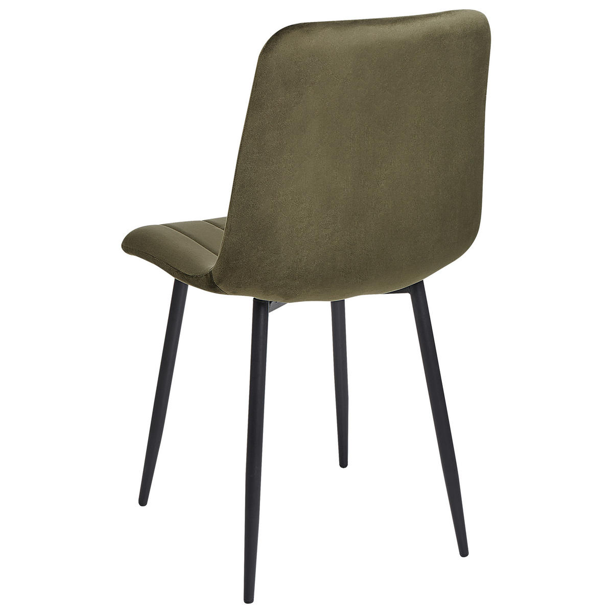 ÉTKEZŐSZÉK 4 darabos Szett Bársony Olívazöld Kalispell - fekete/zöld, textil (45/88/62cm) - Beliani