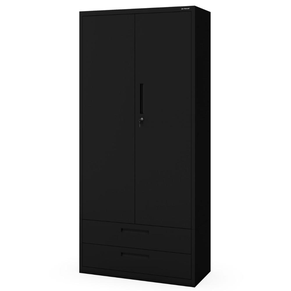 Jan Nowak Metallschrank Schwarz 90x195x40 cm