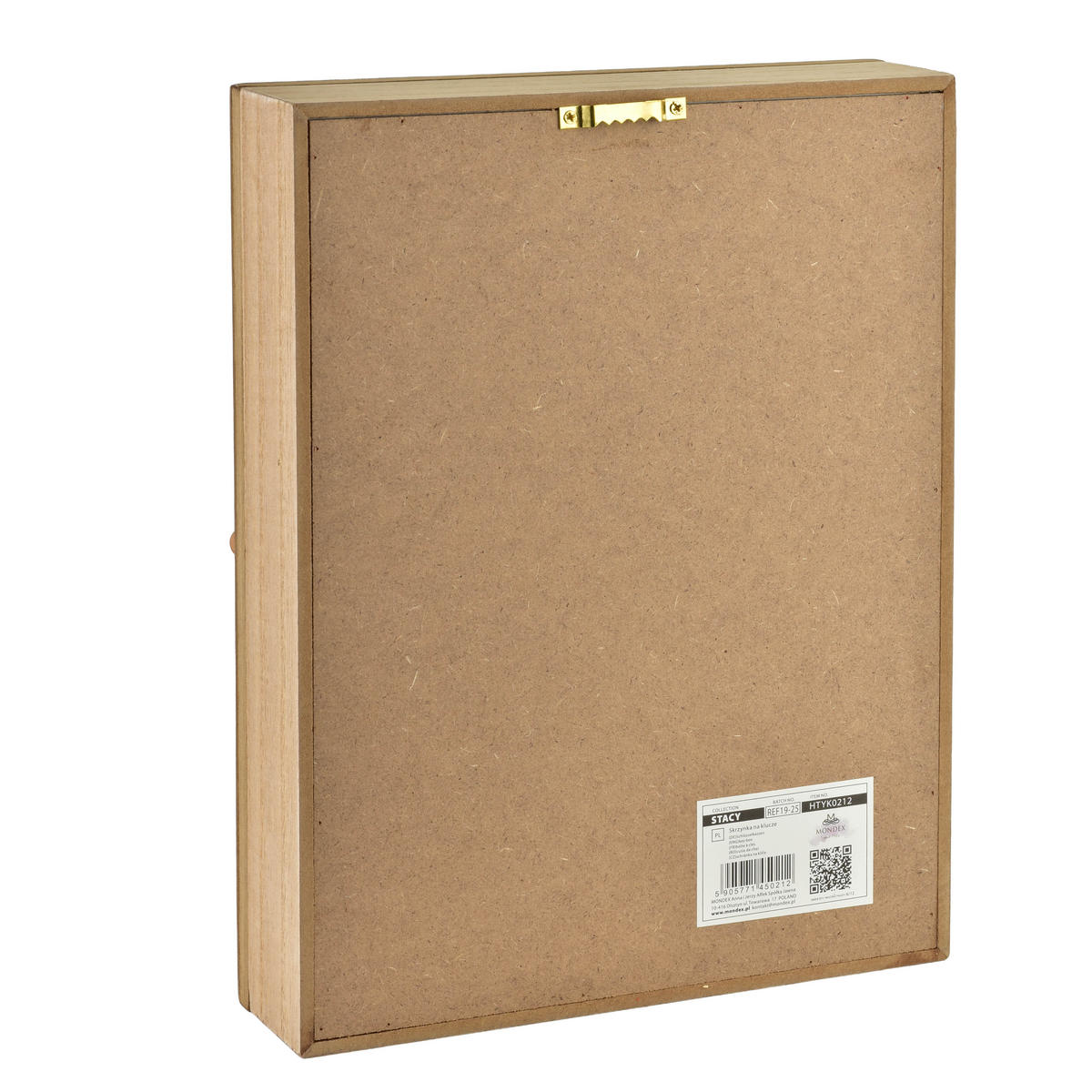 SCHLÜSSELKASTEN Stacy Naturfarbe 28x21x5,5 cm Holz - Naturfarben, Holz (5.5/21/28cm) - Mondex