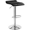 BARHOCKER, Hocker höhenverstellbar, aus PU-Kunstleder Metall - Schwarz, Metall (39/83/39cm) - Woltu