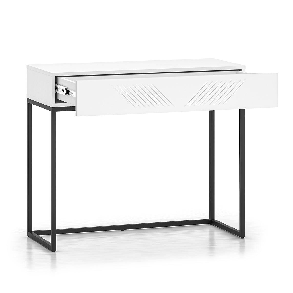 KONZOLOVÝ STOLÍK Aura Biela - biela, kompozitné drevo (40/92/78cm) - Petits-meubles