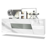 SIDEBOARD Houston Graphit Seidenmatt - Graphitfarben, Holzwerkstoff (178/57.5/38.5cm) - Vladon