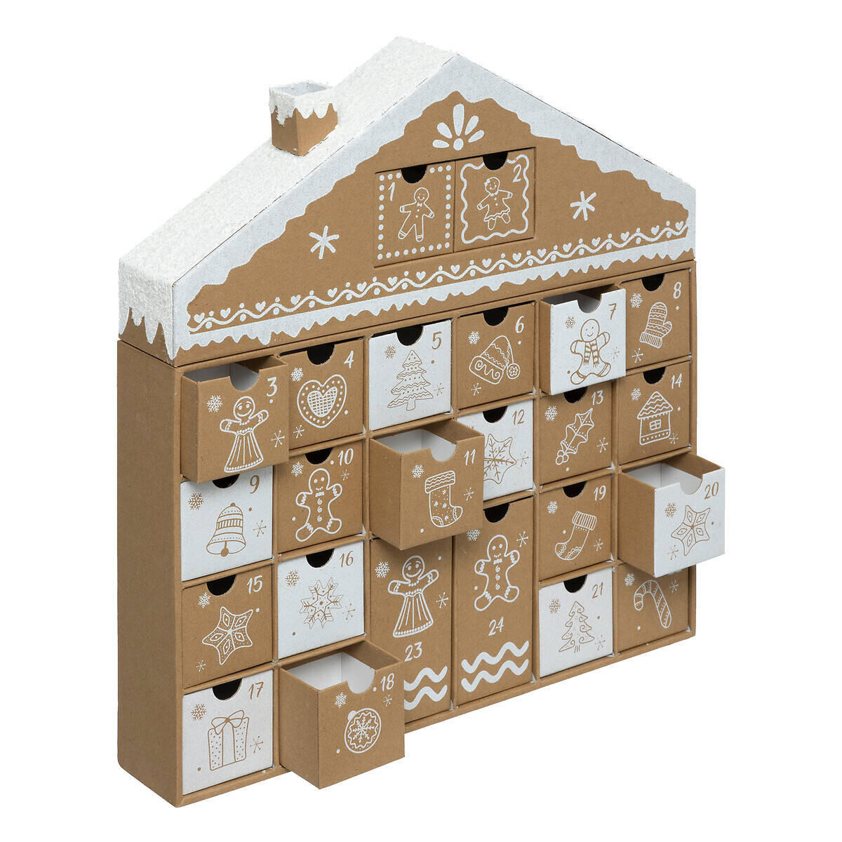 ADVENTSKALENDER 38/41 cm - Beige, Karton (6.4/41/38.8cm) - Atmosphera Createur d´interieur