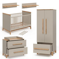 KINDERZIMMER-SET Malia Cashmere/Eiche 5 Teile - Kaschmir/Eichefarben, Holzwerkstoff (108/98/70cm) - VitaliSpa