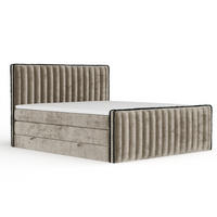 BOXSPRINGBETT Nocturne Beige 200/200 cm - Beige/Schwarz, Holz/Holzwerkstoff (200/200cm) - Maison de Reve