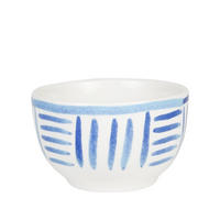 SCHALE Blue Stripes in Blau - 8cm - Multicolor, Keramik (8.7/5.5/8.7cm) - Blond Amsterdam