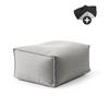 OUTDOOR POUF mit Hülle Der Ruhestifter - Hellgrau, Textil (65/35/55cm) - Mokebo