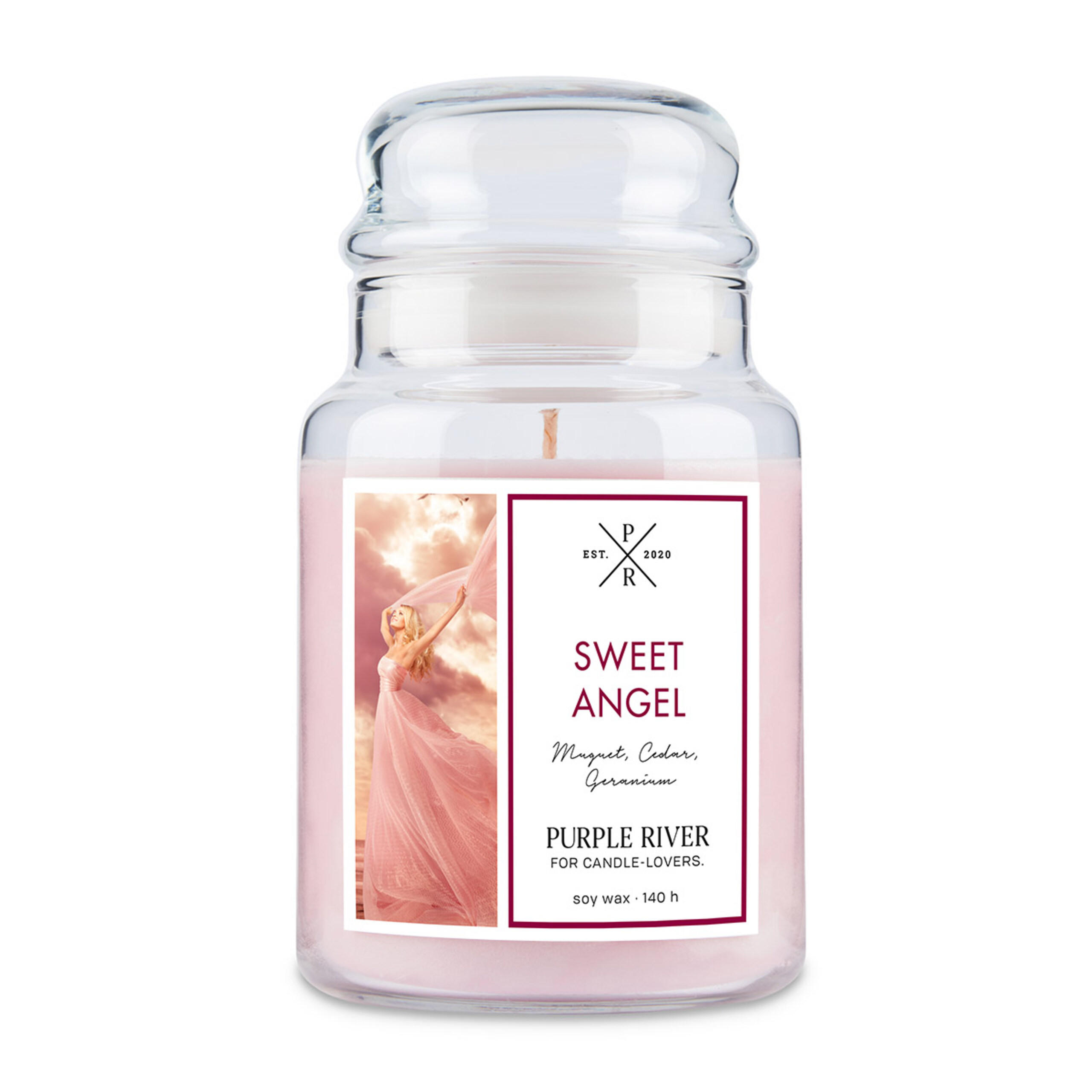 VONNÁ SVÍČKA Bílá Sweet Angel sklo