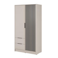 SCHRANK Kaschmir KELLY Zweitürig Mit Lamellen 105 cm - Kaschmir, Holzwerkstoff (105/200/51cm) - Sepro Meble