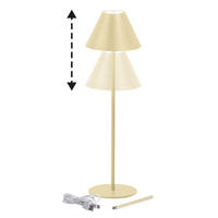 LED TISCHLEUCHTE Sand Aluminium - Bernsteinfarben, Metall (14/14/36cm)