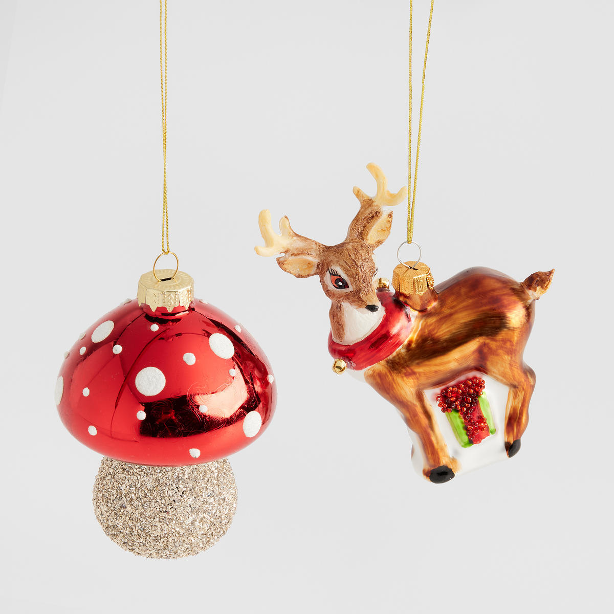 GLASKUGEL Manito, rot, 11 x 8 cm, Dekorative Weihnachtsdeko - Rot, Glas (8/11/8cm) - home&you