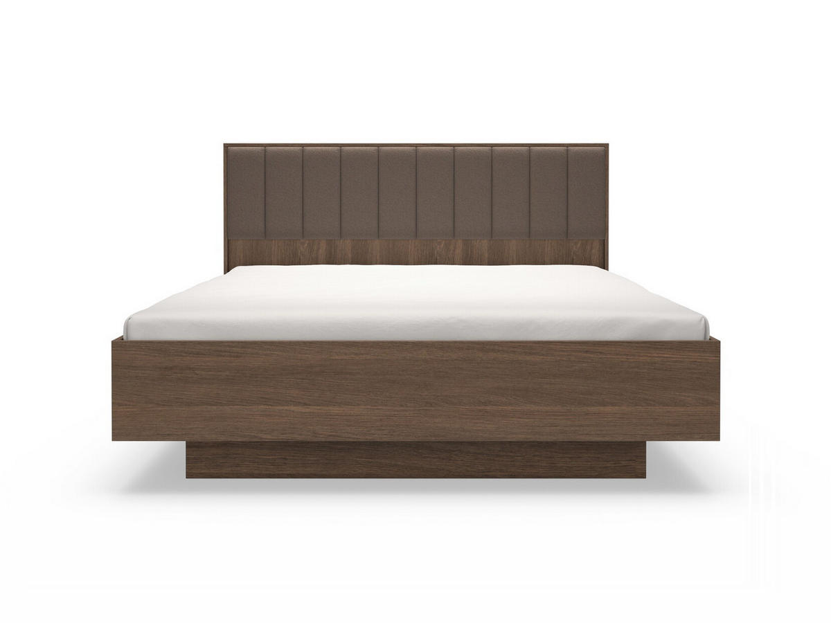 BETT mit Metallrahmen 160x200 Resta, Bettkasten, Eiche Dunin - Eichefarben, Holz/Metall (160/200cm) - Emporius
