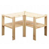 ECKREGAL WOODLAND 64x80x50cm Fachlast 120kg 2 Fachboden Kiefernholz Natur - Naturfarben, Holz (80/64/50cm) - PROREGAL