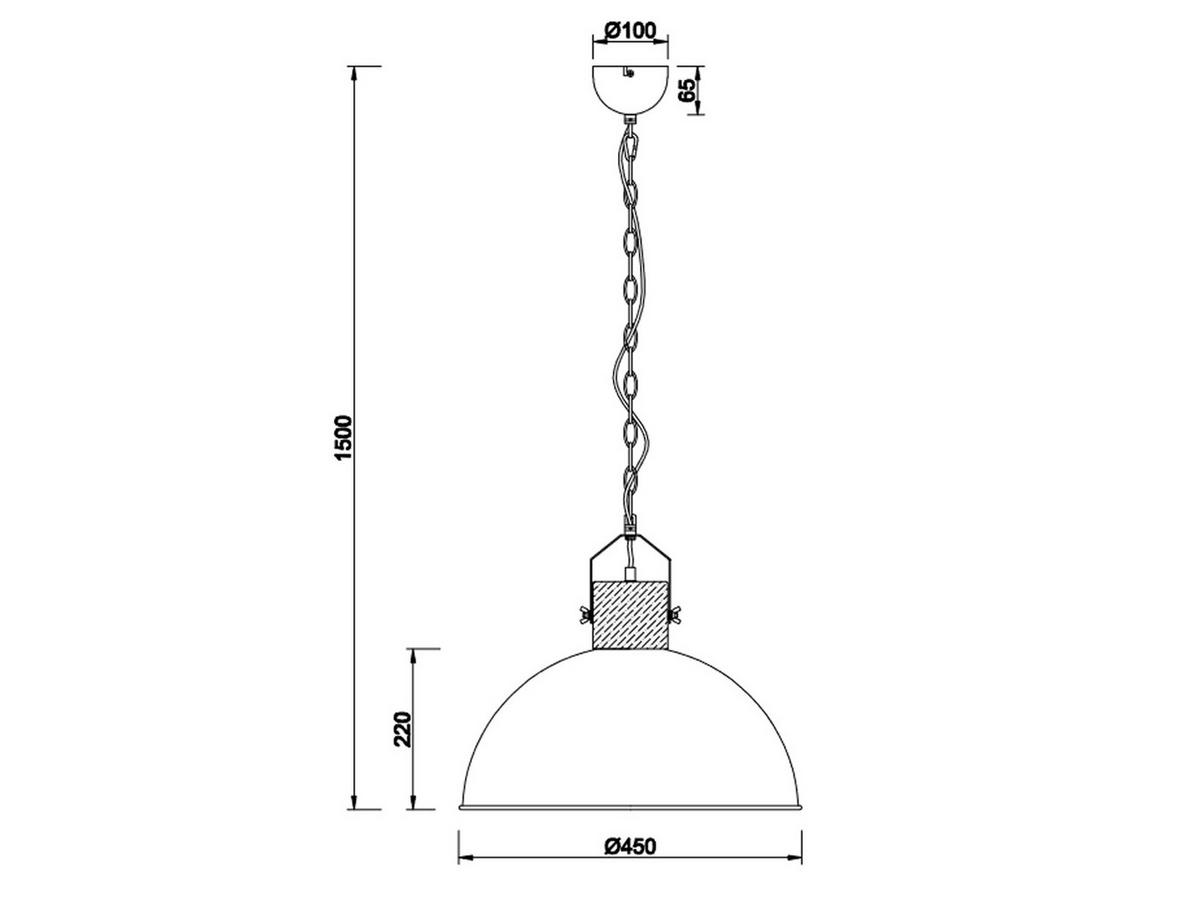 LED-PENDELLEUCHTE Ø45cm, Lampenschirm Metall Holz - Silberfarben, Metall (45/45/150cm) - meineWunschleuchte