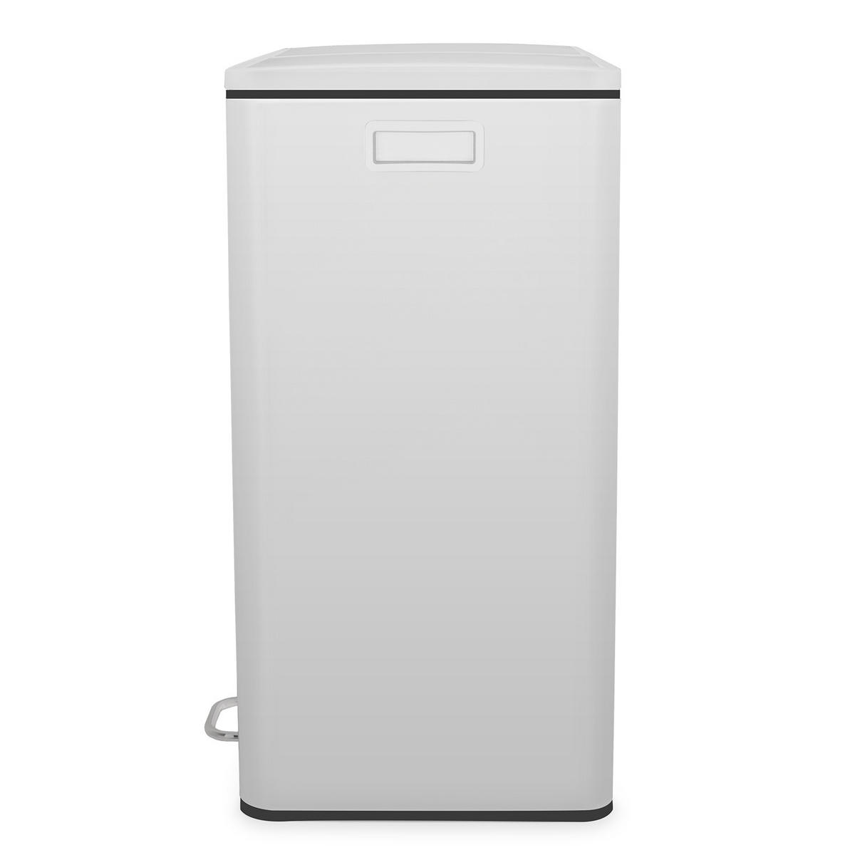 RECYCLINGMÜLLEIMER 60L, 2x30L Behälter, Weiß N°918 - Weiß, Metall (58.5/65/36cm) - Les Collectors