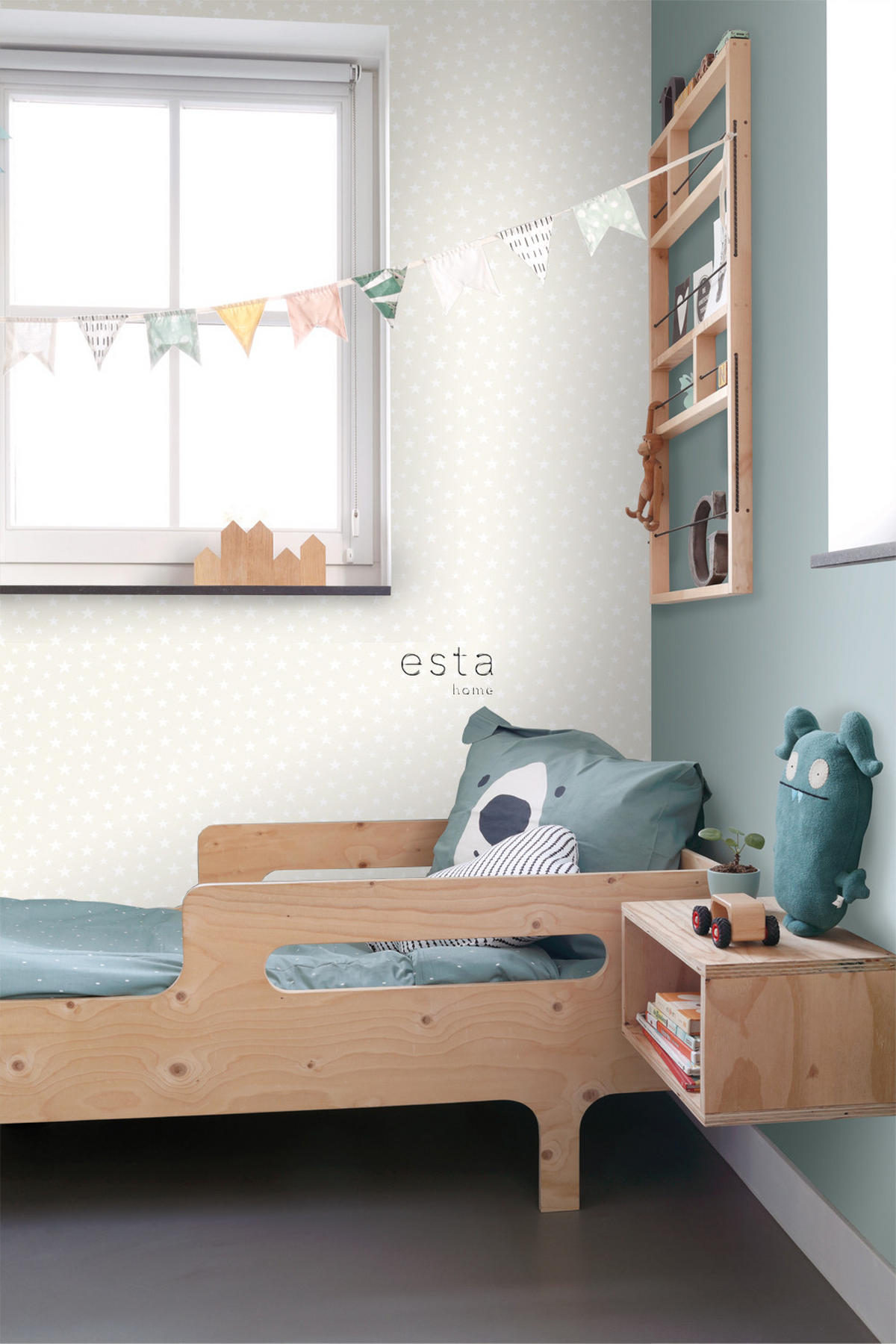 TAPETE kleine Sterne 53 cm x 10.05 m - Weiß, Papier (53/0.1cm) - ESTAhome