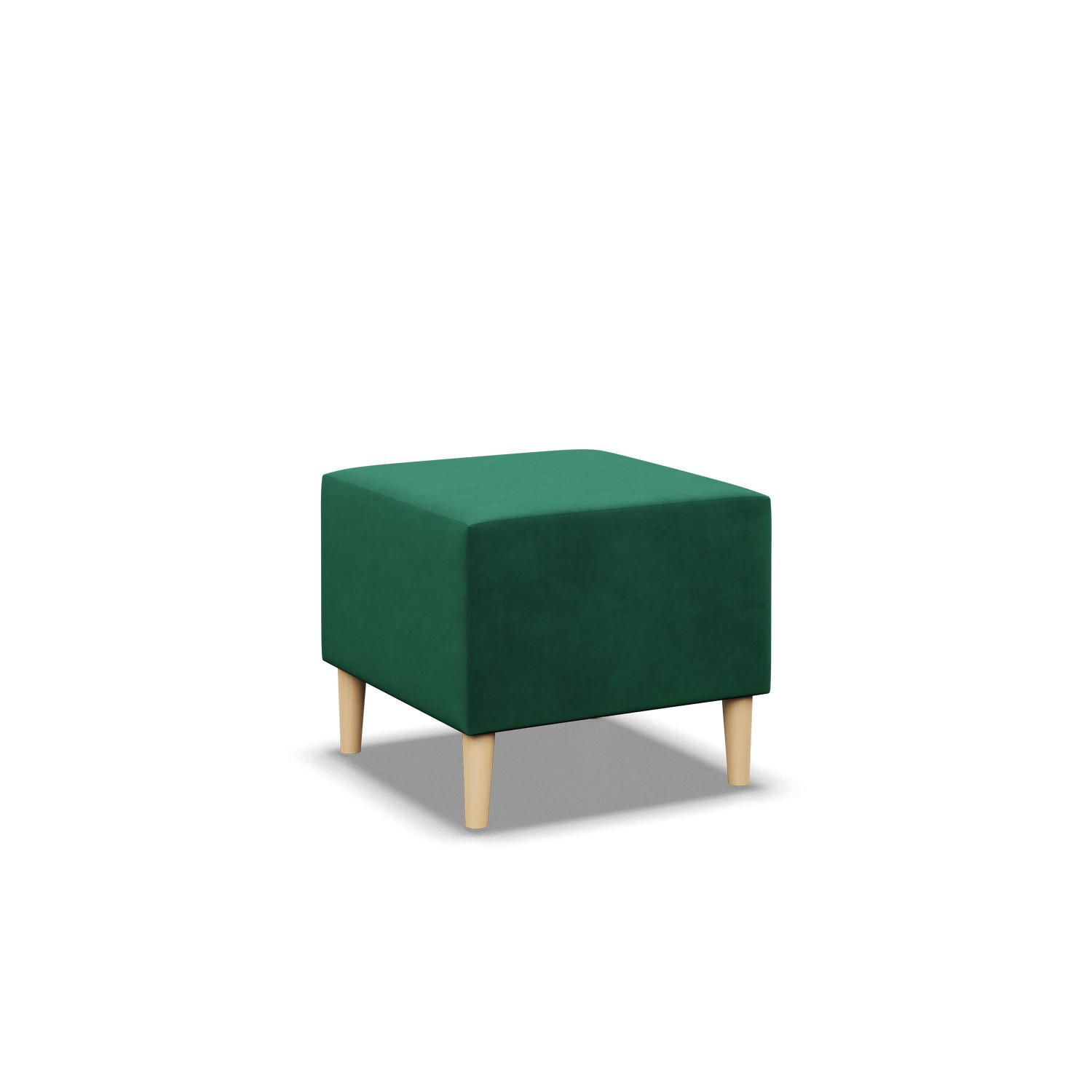 SITZPOUF 50 X 50 BLANK, Grün - Grün, Textil (51/40/51cm)