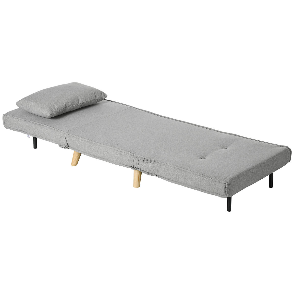 SCHLAFSESSEL DE-08221 6-stufig verstellbar, Leinenoptik Hellgrau - Hellgrau, Metall (78/79/72cm) - ComfortXL