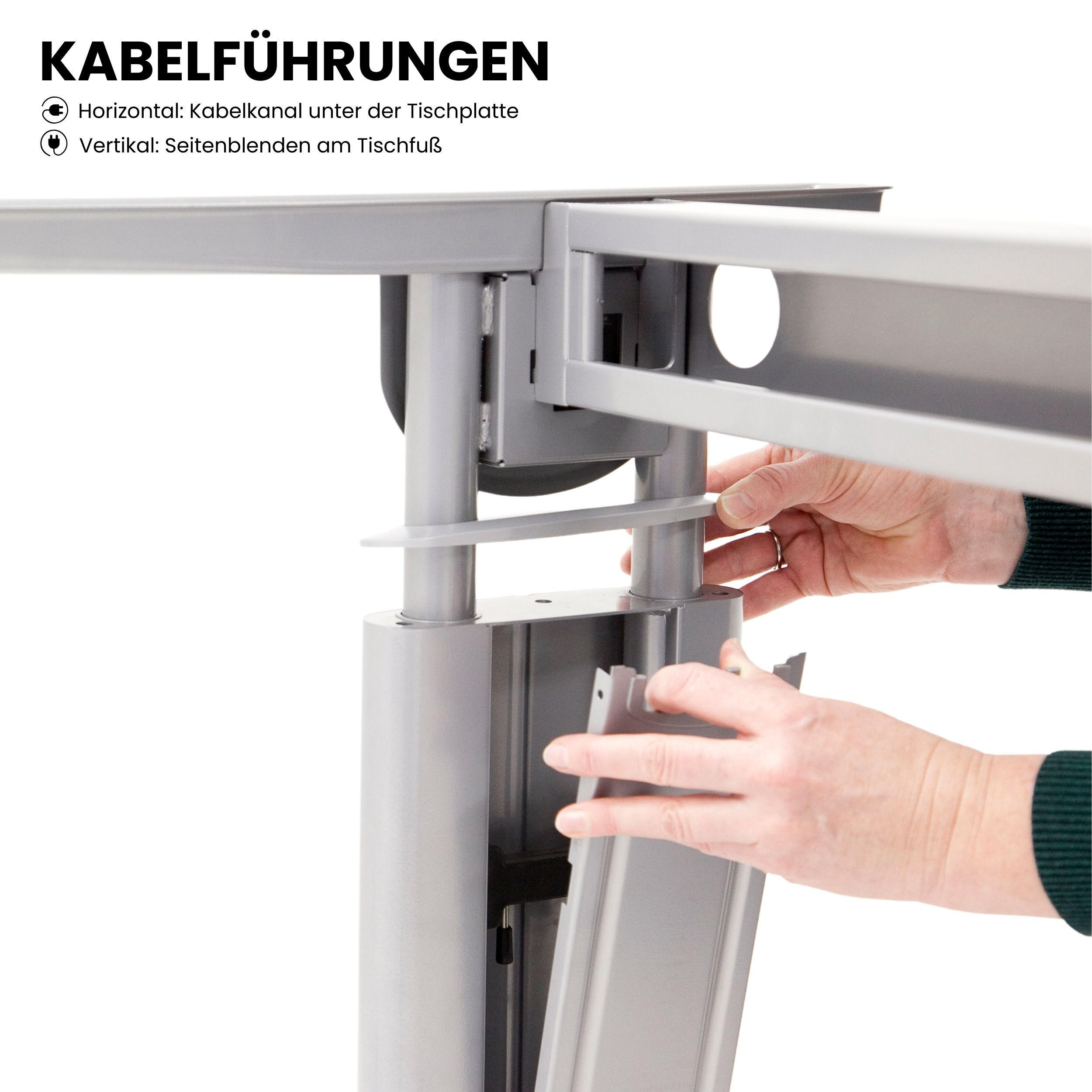 Thumbnail - bümö Schreibtisch, Buche, Weiß, Holzwerkstoff, Nachbildung,Buche, Rechteckig, 120x72x80 cm, FSC Mix, Arbeitszimmer, Schr...