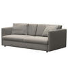 3-SITZER SOFA - Schwarz/Grau, Kunststoff/Textil (219/84/117cm) - home24
