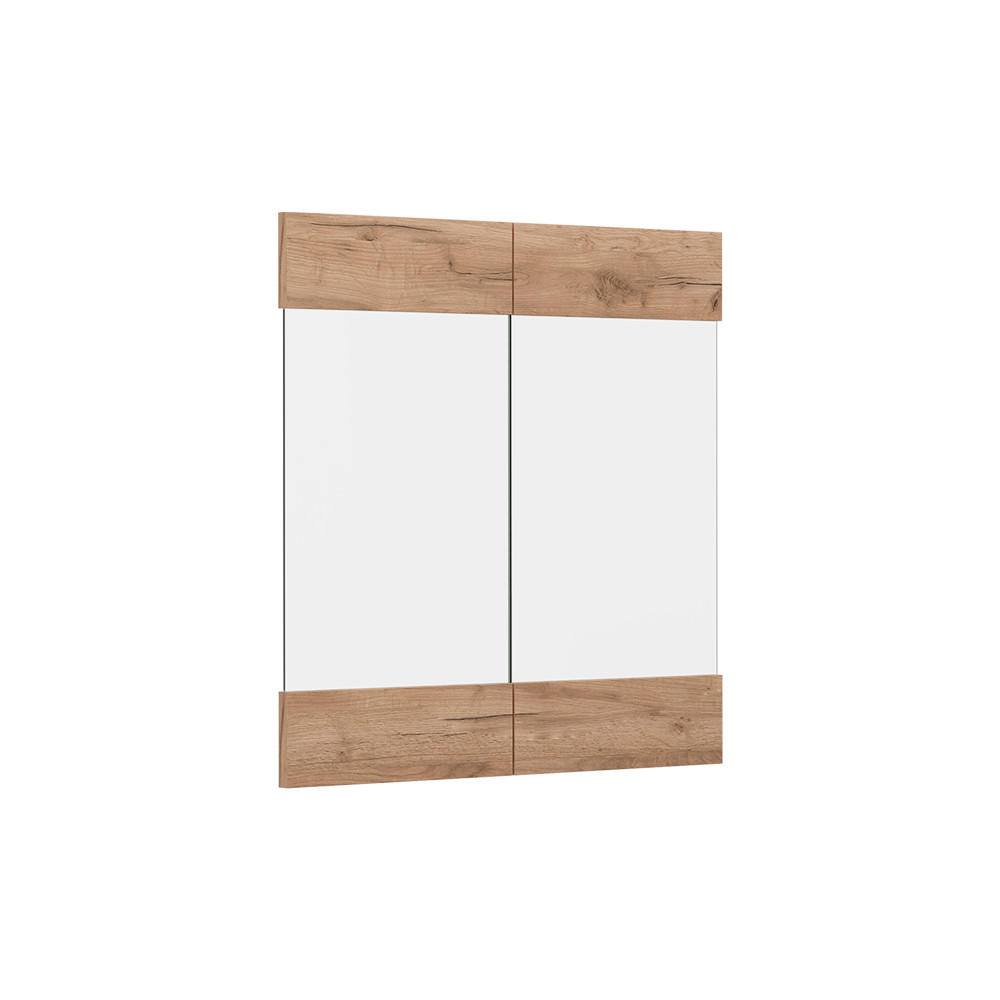 KÖKSFRONT R-Line Goldkraft ek 59.2x59 cm möbelfront för väggskåp med glas Honungsek 59/59.2/1.6 cm