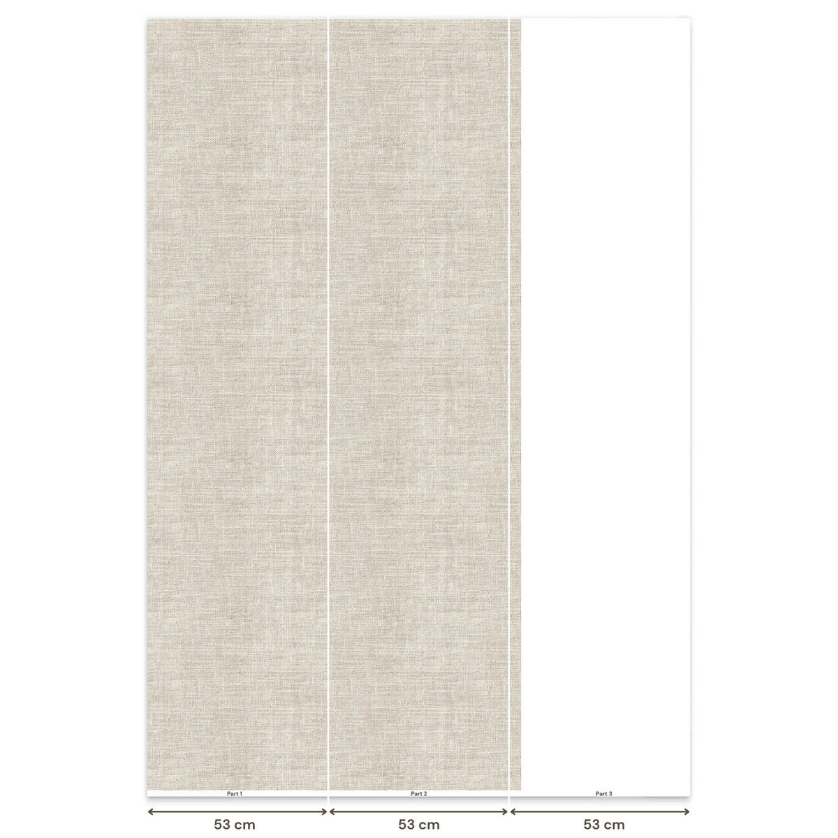TAPETE - Leinen - Textur - Beige - 100x200 cm - Creme, Papier (100/200cm) - OnlyWow
