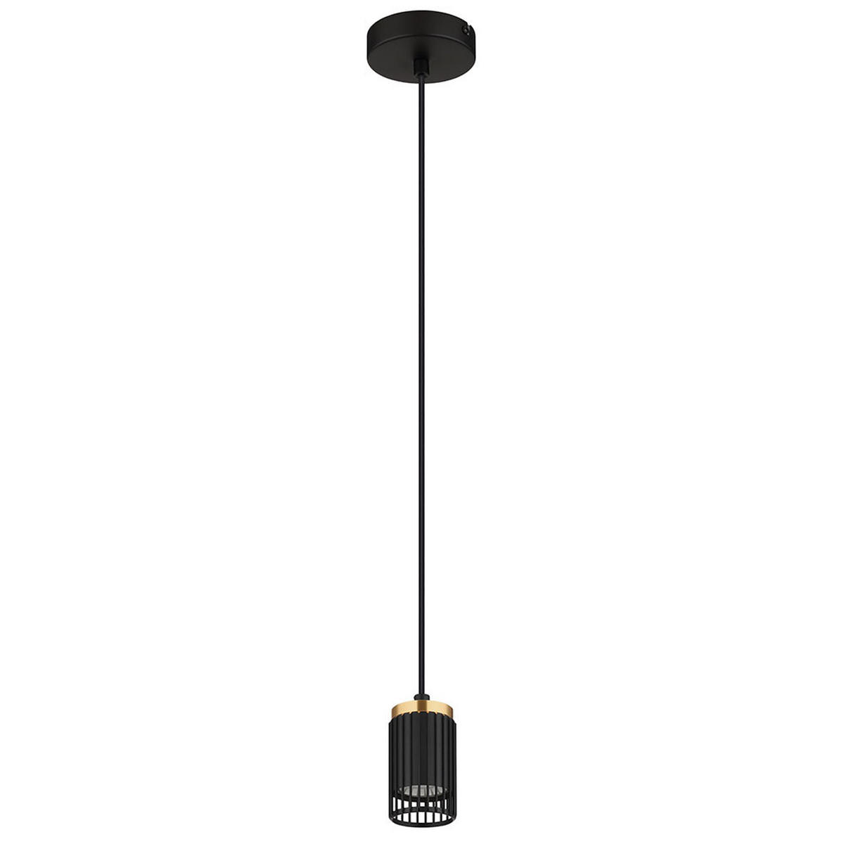 HÄNGELEUCHTE KORBEN Metall Schwarz Gold - Schwarz, Metall (6/6/120cm) - Globo Lighting