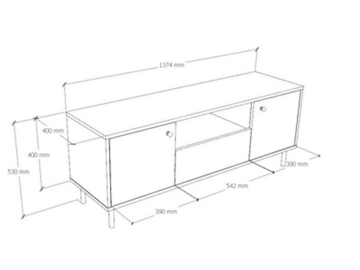 LOWBOARD Venus - Kaschmir, Holzwerkstoff (138/53/40cm) - RAUMHIRSCH FURNITURE