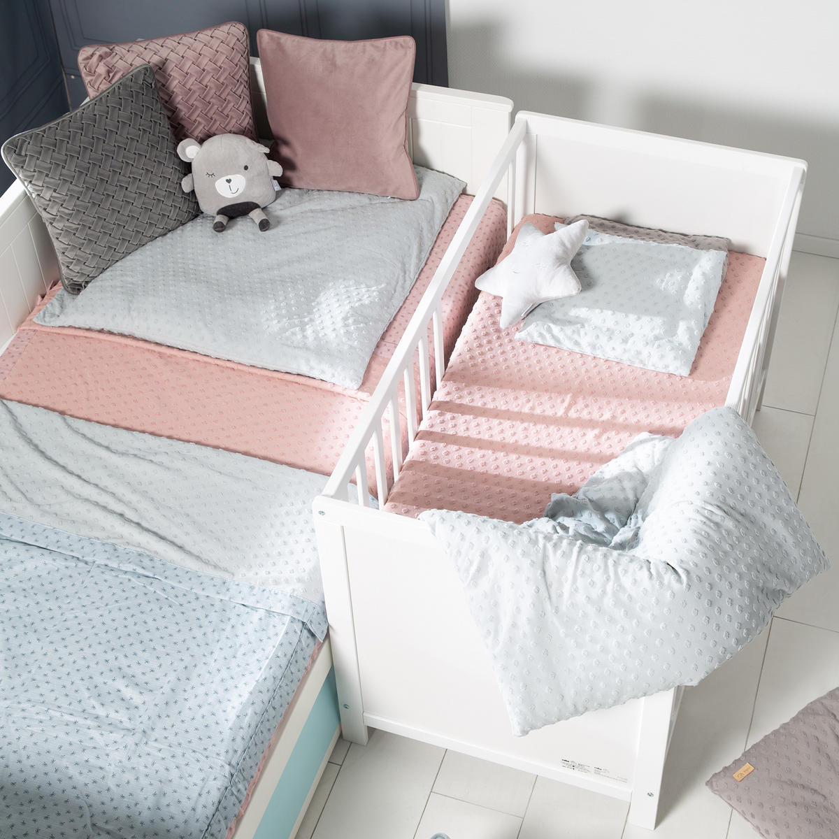 BABYZIMMER-SET Hamburg mit Schubladen, 2-teilig - Weiß, Holzwerkstoff (66/76/123cm) - Roba