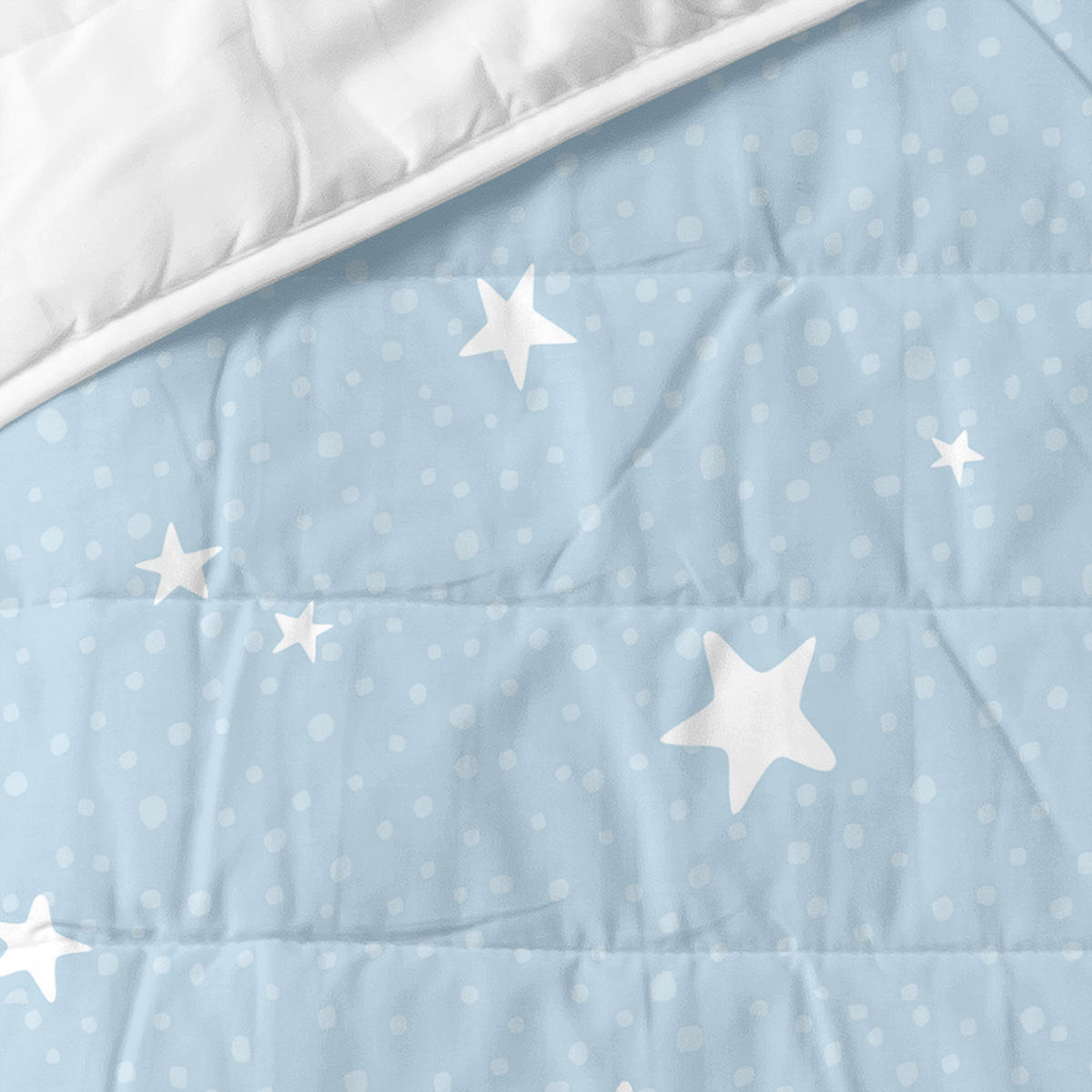 TAGESDECKE little star 100x130 cm (kinderbett) blau - Blau, Textil (100/130cm) - Happy Friday