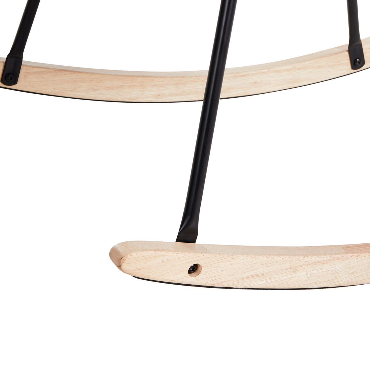 SCHAUKELSTUHL Cremeweiß Kvelia - Schwarz/Weiß, Textil (67/106/92cm) - Beliani