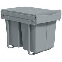ABFALLEIMER - Grau, Kunststoff (33.5/41/52cm)
