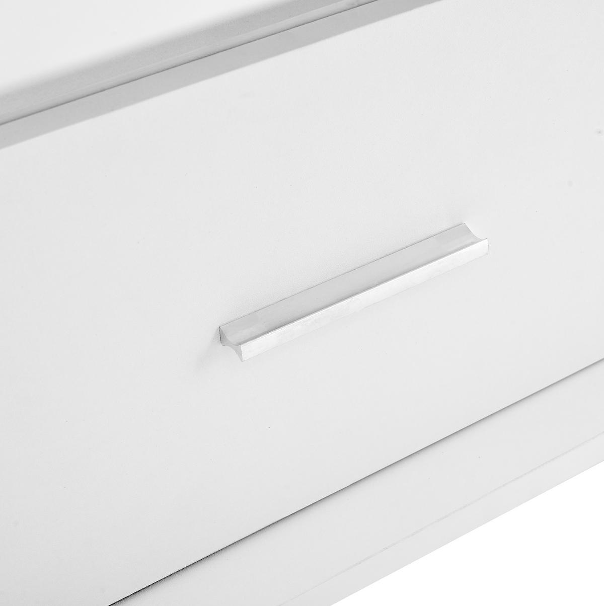 COUCHTISCH 78/78/45.5/59.5 cm Weiß aus Spanplatte mit LED-Beleuchtung und Stauraum - Weiß, Holzwerkstoff (78/78/45cm) - OKMYHOME