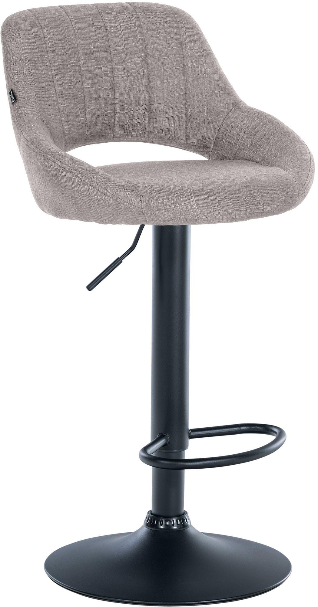 BARHOCKER Stoff Grau - Schwarz/Grau, Textil/Metall (46.5/85/48cm) - CLP