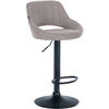 BARHOCKER Stoff Grau - Schwarz/Grau, Textil/Metall (46.5/85/48cm) - CLP