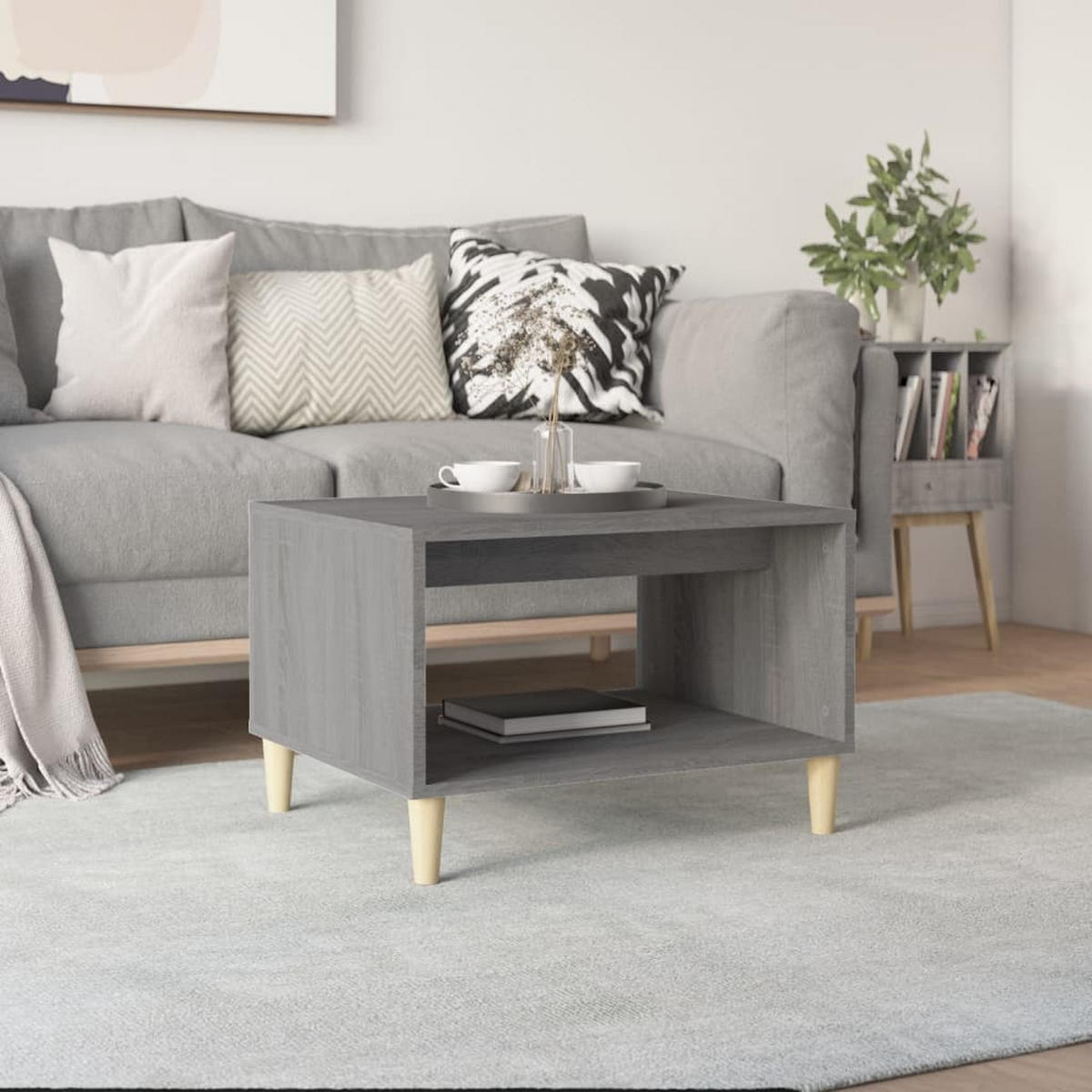 COUCHTISCH Grau Sonoma 60x50x40 cm Holzwerkstoff - Grau, Holzwerkstoff (60/50/40cm) - furnicato
