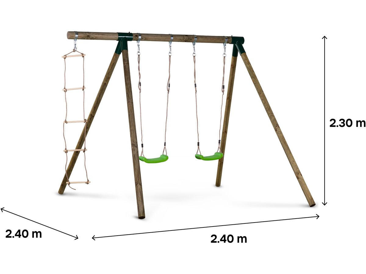 KLETTERGERÜST AUS HOLZ timo Braun - Dunkelbraun, Holz (240/230/240cm) - Habitat Garten
