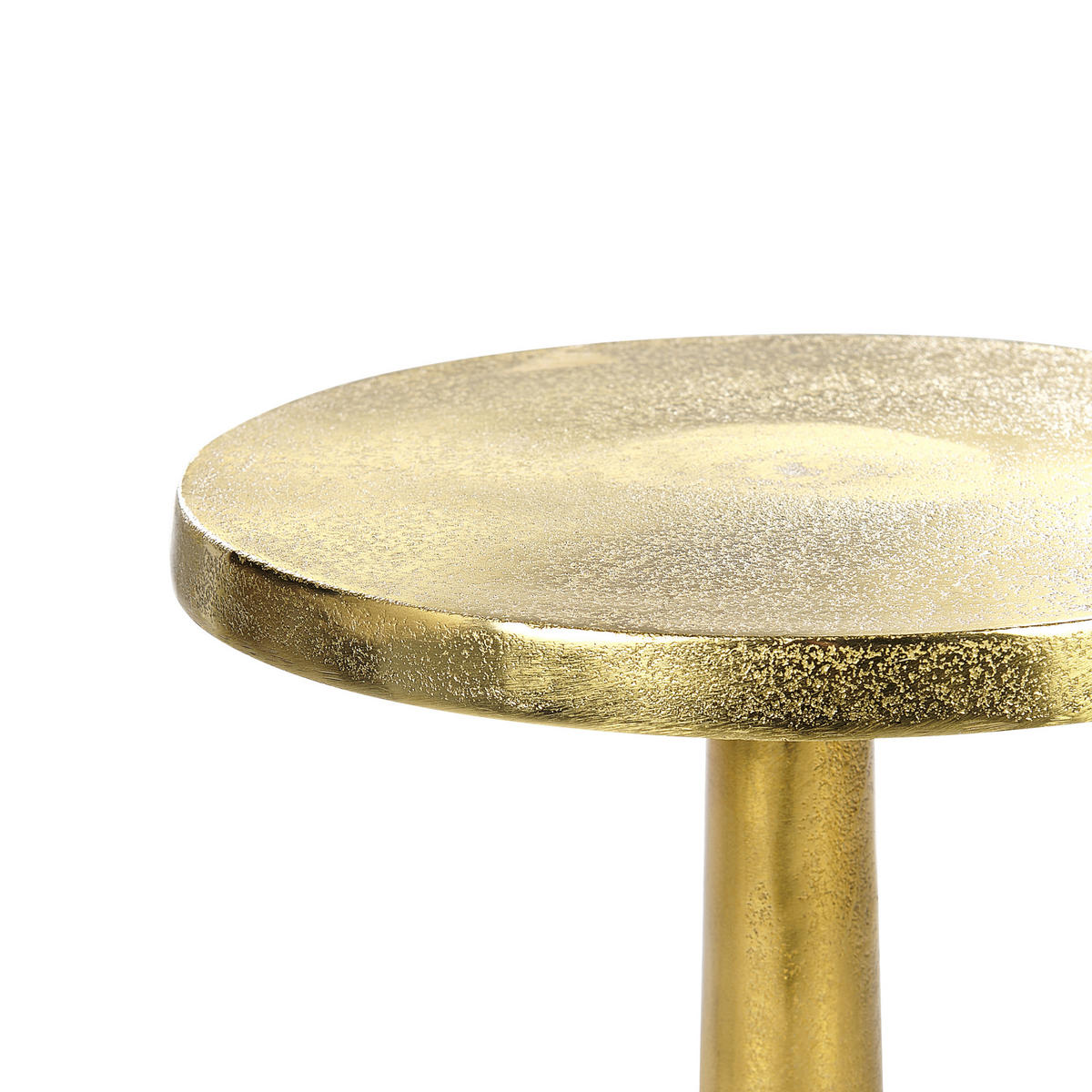 BEISTELLTISCH Aluminium gold rund 29 cm Apiti - Goldfarben, Metall (29/29/55cm) - Beliani