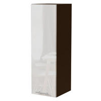 KÜCHENHÄNGESCHRANK W4/30 Essen Weiß Hochglanz / Lava Matt 30 / 32,5 / 96cm - Dunkelgrau/Weiß Hochglanz, Holz/Holzwerkstoff (30/96/32.5cm) - Feldmann-Wohnen