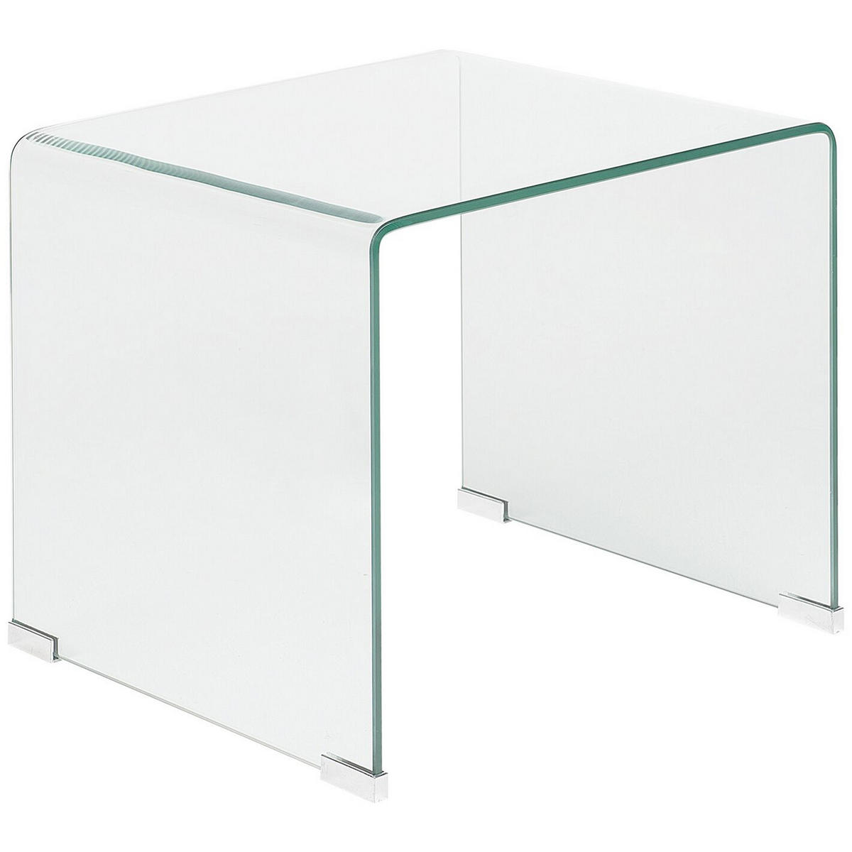 BEISTELLTISCH 2er-Set Rechteckig Transparent Kendall - Transparent, Glas (36/36cm) - Beliani